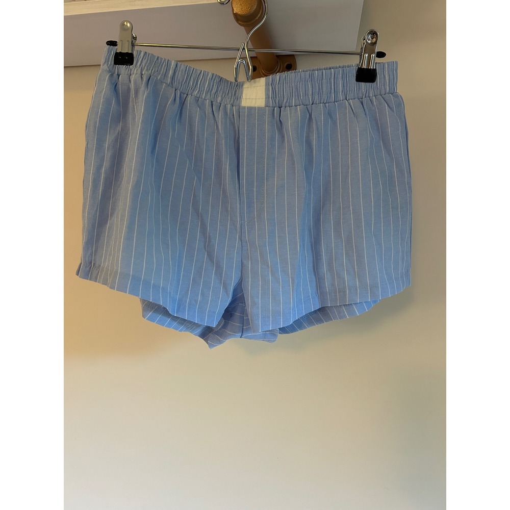Edikted Blue Striped Elastic‎ Waist Casual Summer Shorts - M